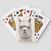 Llama Smile die kaarten speelt Birthday Gift