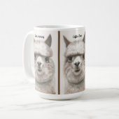 Llama Smile personaliseer de grote koffie-Mok Koffiemok (Voorkant links)