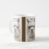 Llama Smile personaliseer de grote koffie-Mok Koffiemok (Voorkant links)