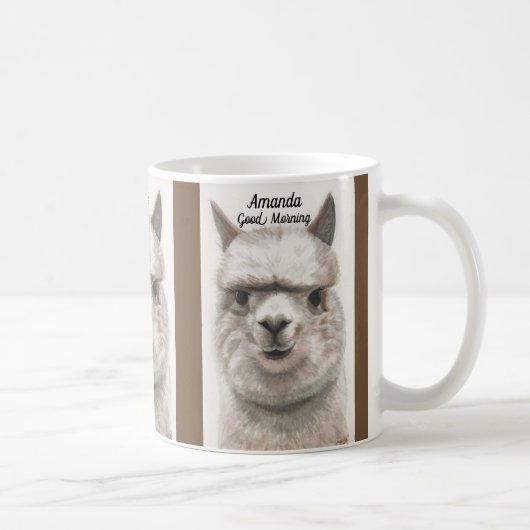 Llama Smile personaliseer de grote koffie-Mok Koffiemok (Rechts)