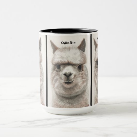 Llama Smile personaliseer de grote koffie-Mok Mok (Midden)