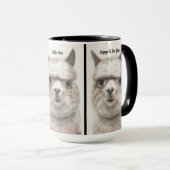 Llama Smile personaliseer de grote koffie-Mok Mok (Voorkant rechts)