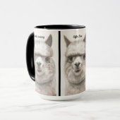 Llama Smile personaliseer de grote koffie-Mok Mok (Voorkant links)