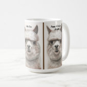 Llama Smile personaliseert de grote Mok voor aange (Voorkant rechts)