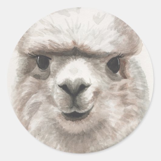 Llama Smiles Set van 20 Stickers Envelope Seals (Voorkant)