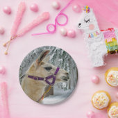 Llama Snow Photo Papieren Bordje (Feest)