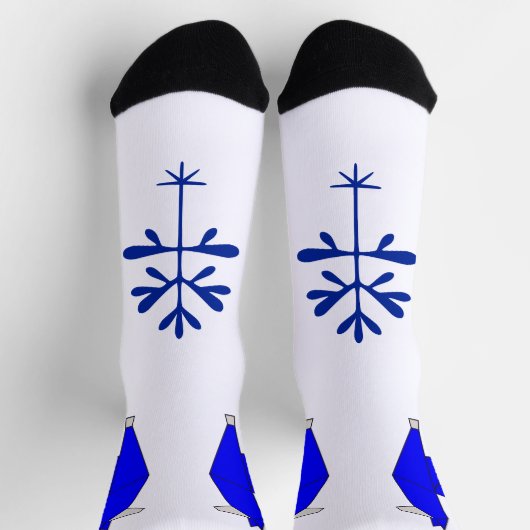 Llama Sokken in blauw, Take 2 (Top)