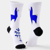 Llama Sokken in blauw, Take 2