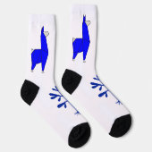 Llama Sokken in blauw, Take 2 (Rechts)