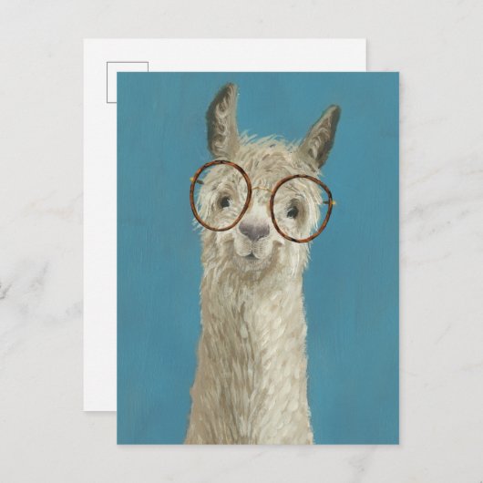 Llama-soorten - Ronde eyeglassen Briefkaart (Voorkant / Achterkant)