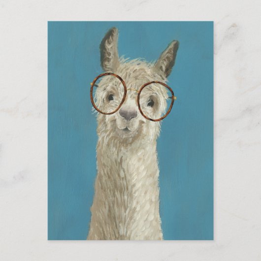 Llama-soorten - Ronde eyeglassen Briefkaart (Voorkant)