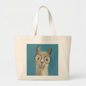 Llama-soorten - Ronde eyeglassen Grote Tote Bag (Voorkant)