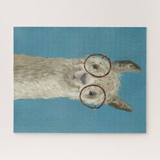 Llama-soorten - Ronde eyeglassen Legpuzzel (Horizontaal)