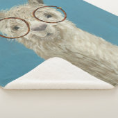 Llama-soorten - Ronde eyeglassen Sherpa Deken (3/4)