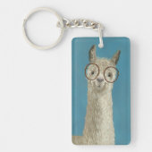 Llama-soorten - Ronde eyeglassen Sleutelhanger (Voorkant)