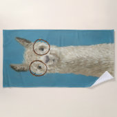 Llama-soorten - Ronde eyeglassen Strandlaken (Voorkant)