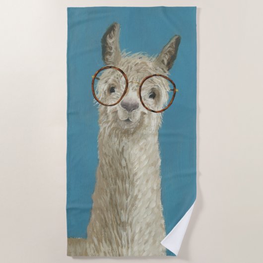 Llama-soorten - Ronde eyeglassen Strandlaken (Voorkant)