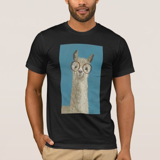 Llama-soorten - Ronde eyeglassen T-shirt (Voorkant)