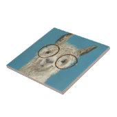 Llama-soorten - Ronde eyeglassen Tegeltje (Zijkant)