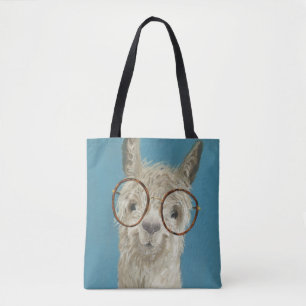 Llama-soorten - Ronde eyeglassen Tote Bag