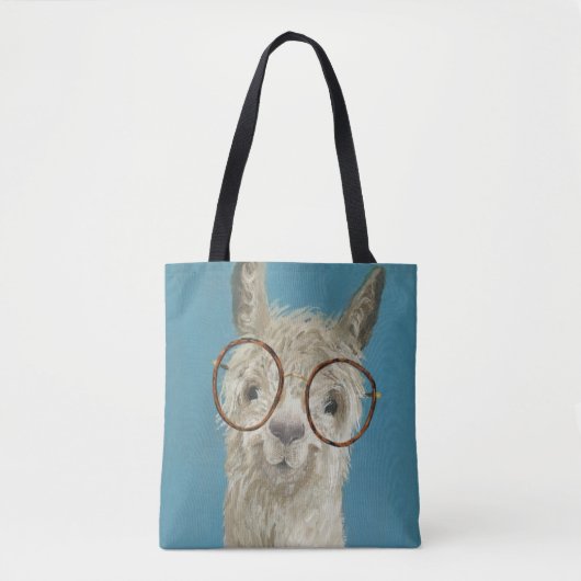 Llama-soorten - Ronde eyeglassen Tote Bag (Voorkant)