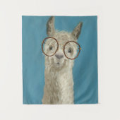 Llama-soorten - Ronde eyeglassen Wandkleed (Voorkant)