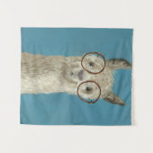 Llama-soorten - Ronde eyeglassen Wandkleed (Voorkant (horizontaal))