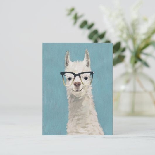 Llama Specs - Square Briefkaart (Staand voorkant)