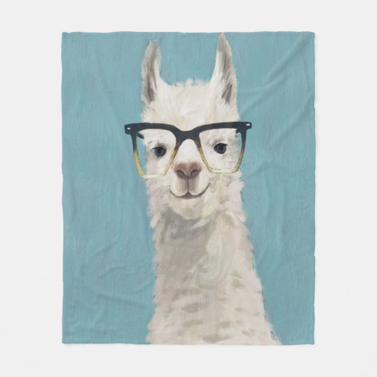 Llama Specs - Square Fleece Deken (Voorkant)