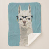 Llama Specs - Square Sherpa Deken (Voorkant)