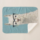 Llama Specs - Square Sherpa Deken (Voorkant (horizontaal))