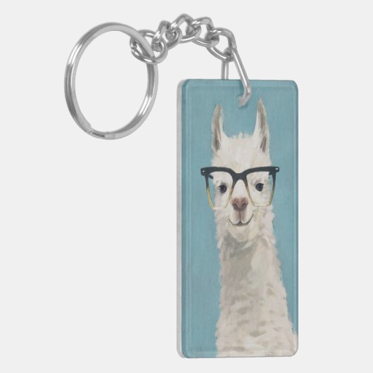 Llama Specs - Square Sleutelhanger (Voorkant Links)