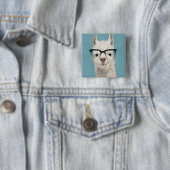 Llama Specs - Square Vierkante Button 5,1 Cm (In situ)