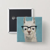 Llama Specs - Square Vierkante Button 5,1 Cm (Voorkant /achterkant)