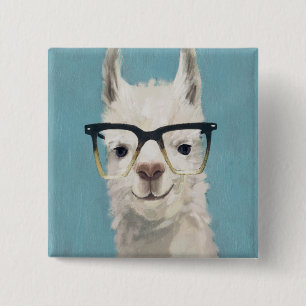 Llama Specs - Square Vierkante Button 5,1 Cm