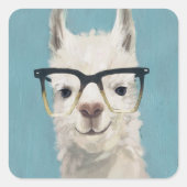 Llama Specs - Square Vierkante Sticker (Voorkant)
