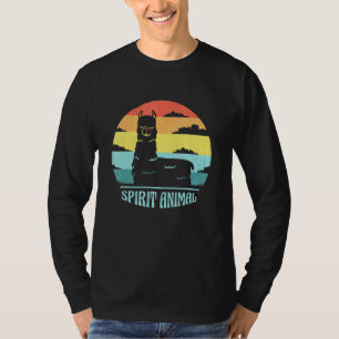 Llama - Spirit Animal  Retro Sunset Llama Q T-shirt