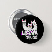 Llama Squad 80s Llama Dierenvriend Leuk Ronde Button 5,7 Cm (Voorkant /achterkant)