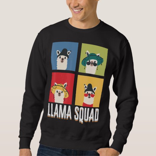Llama Squad Animal Cute Pet Llama Trui (Voorkant)