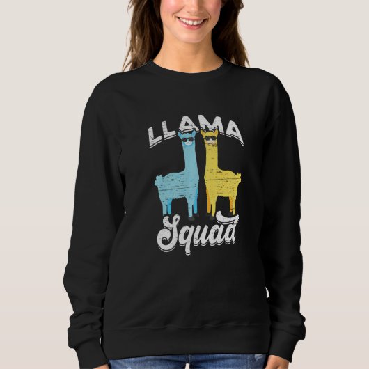 Llama Squad Coole Zonnebril Trui (Voorkant)
