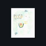 Llama Squad - Drama Llama Canvas Afdruk<br><div class="desc">Llama Squad II van June Erica Vess. Hij heeft een schattige lama in gedempte kleuren met de uitdrukking "Drama llama."</div>
