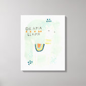 Llama Squad - Drama Llama Canvas Afdruk (Voorkant)