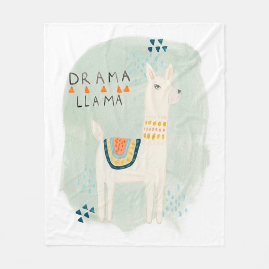 Llama Squad - Drama Llama Fleece Deken (Voorkant)
