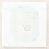 Llama Squad - Drama Llama Glazen Onderzetter (Achterkant)