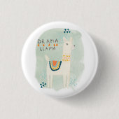 Llama Squad - Drama Llama Ronde Button 3,2 Cm (Voorkant)