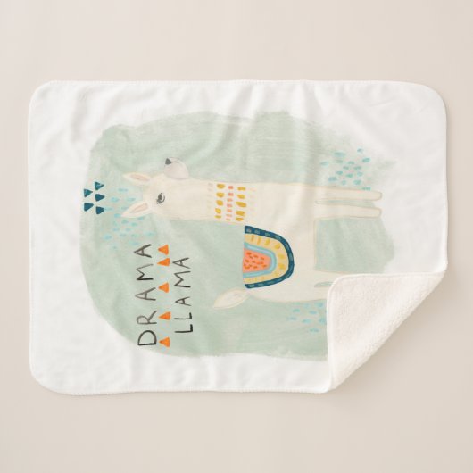 Llama Squad - Drama Llama Sherpa Deken (Voorkant (horizontaal))