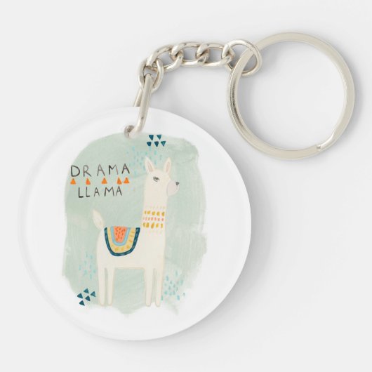 Llama Squad - Drama Llama Sleutelhanger (Achterkant)