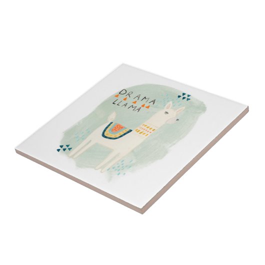 Llama Squad - Drama Llama Tegeltje (Zijkant)