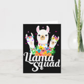 Llama Squad Funny Cute Llama Matching  Kaart (Voorkant)