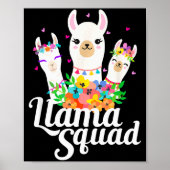 Llama Squad Funny Cute Llama Matching  Poster (Voorkant)